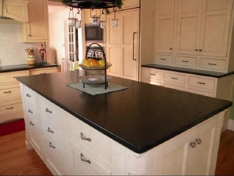 Pure Black Artificial Marble Vanity Top, the company's own listing photograph