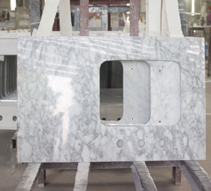 Top Customized Carrara White Marble Countertop, the company's own listing photograph