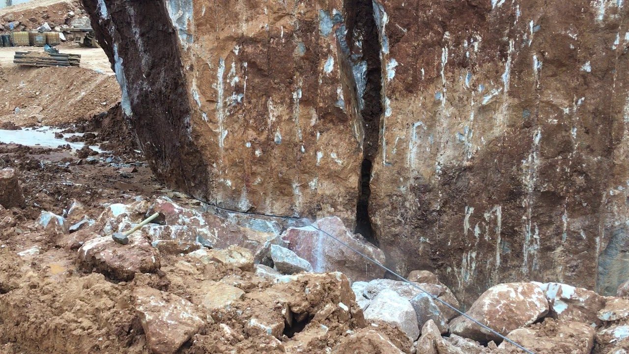 Poster frame from the company's own YouTube upload titled Unisun Stone Marble Quarry Marble Process