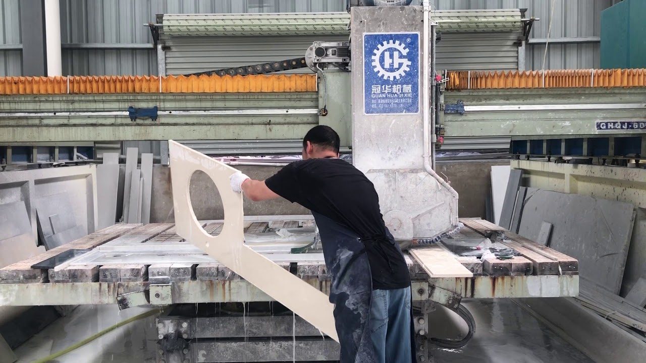 Poster frame from the company's own YouTube upload titled artificial marble engineered stone factory