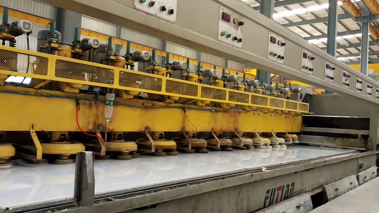Poster frame from the company's own YouTube upload titled Engineered Stone Polishing factory