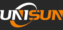 Unisun wordmark with the orange mark, the company's header logo